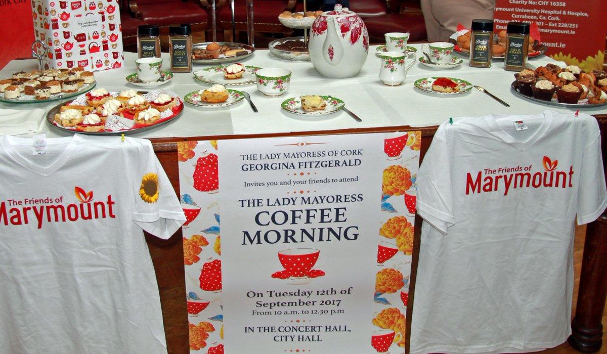 corkcitycouncil's tweet photo. Lady Mayoress Georgina Fitzgerald's Coffee Morning in aid of Hospice is on Sept 12th in City Hall https://t.co/QlTbRVchSZ https://t.co/bTXSyCIJGI