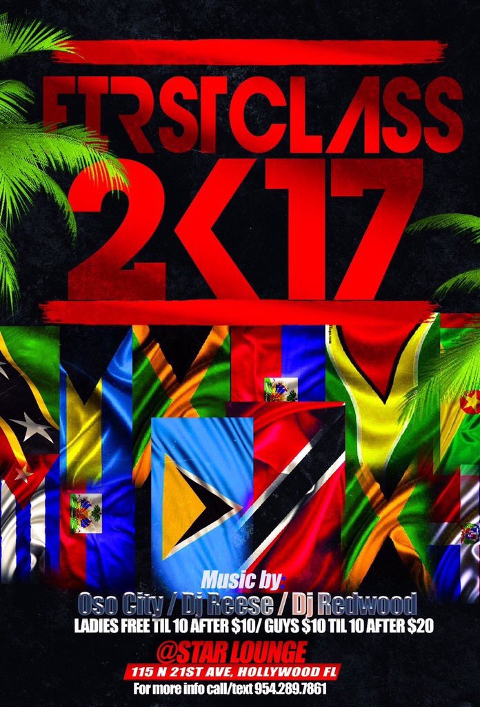FunsizeeMa's tweet photo. Location: Star Lounge 115 n 21st ave, Hollywood FL, THIS SATURDAYโผ๏ธโผ๏ธ
Issa Fete ๐ญ๐น๐ฏ๐ฒ๐ง๐ง๐น๐น
#FirstClass2k17
Ladies free till 10 https://t.co/ZwAHr6HMWE