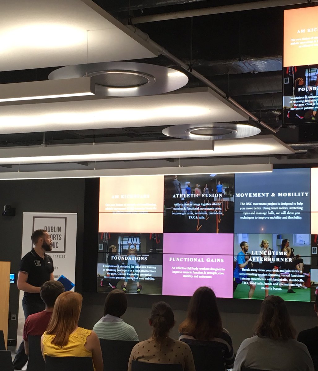 Dubsportsclinic's tweet photo. Great to meet @TwitterDublin staff today to chat about all things corporate wellness! π#wellnesspartners #seminar #training #therapy #health https://t.co/pBeW2uSkeL