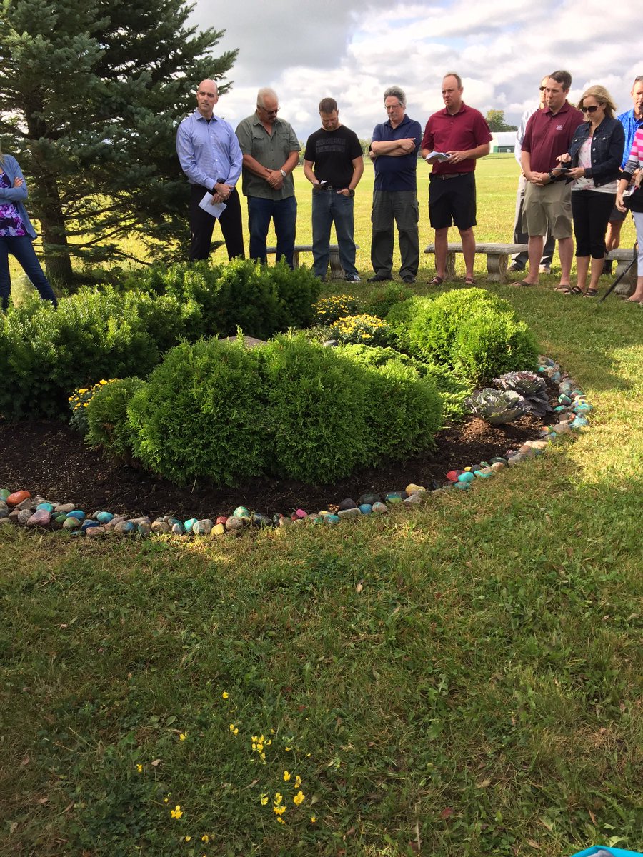 STA_CSS's tweet image. The staff @STA_CSS gather in prayer to begin a new school year in our Peace Garden! #PVNCLeads #pvncprays @PVNCCDSB