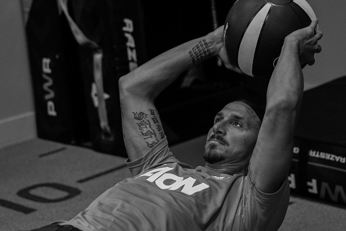 ManUtd's tweet photo. 📸 One week on from penning a new #MUFC deal, check out these pics of @Ibra_official continuing his injury comeback: https://t.co/FWTGmlqlCr https://t.co/ODdB6BB6RX