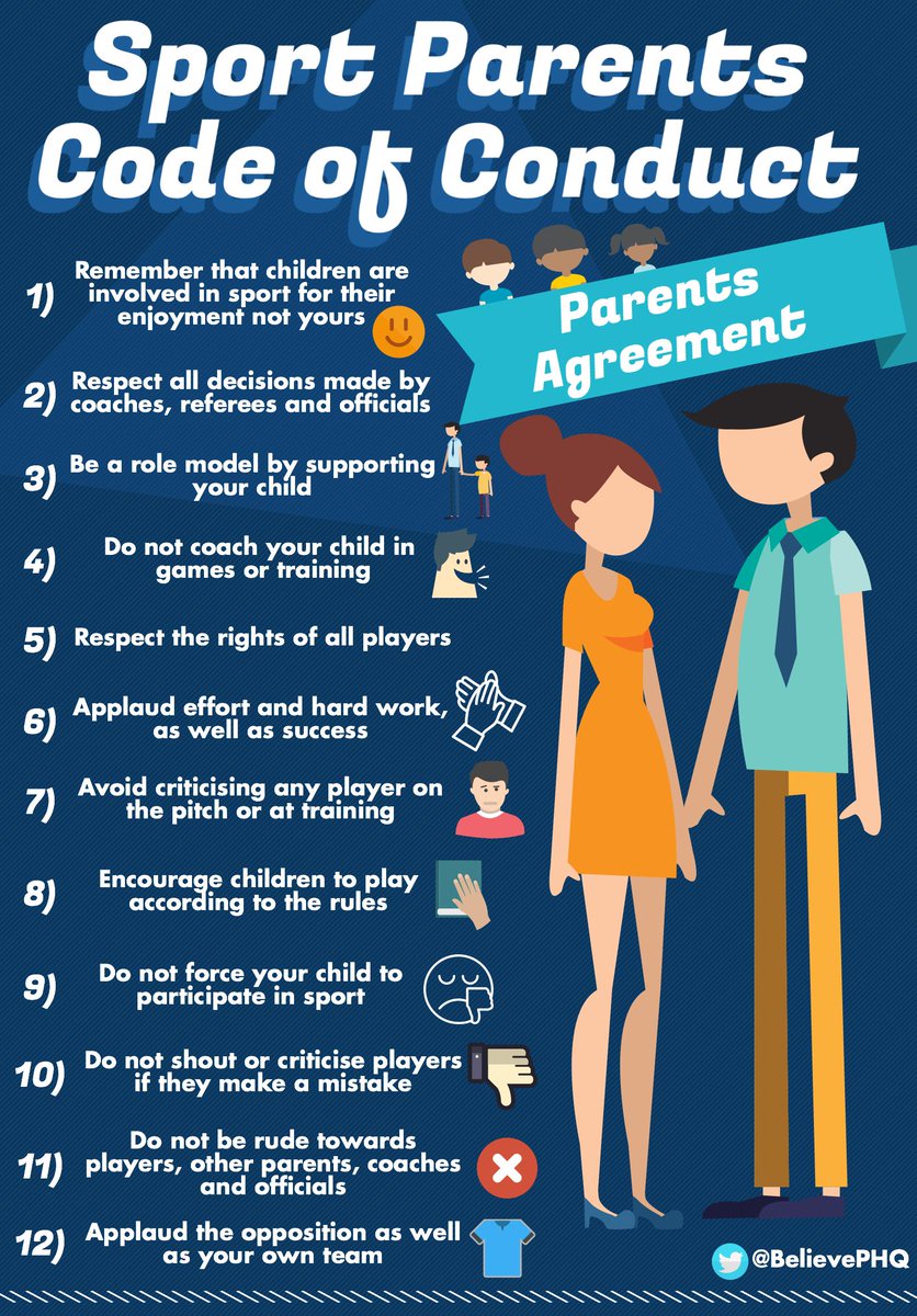 BelievePHQ's tweet photo. Sport parents code of conduct https://t.co/xeKaC2qnKX