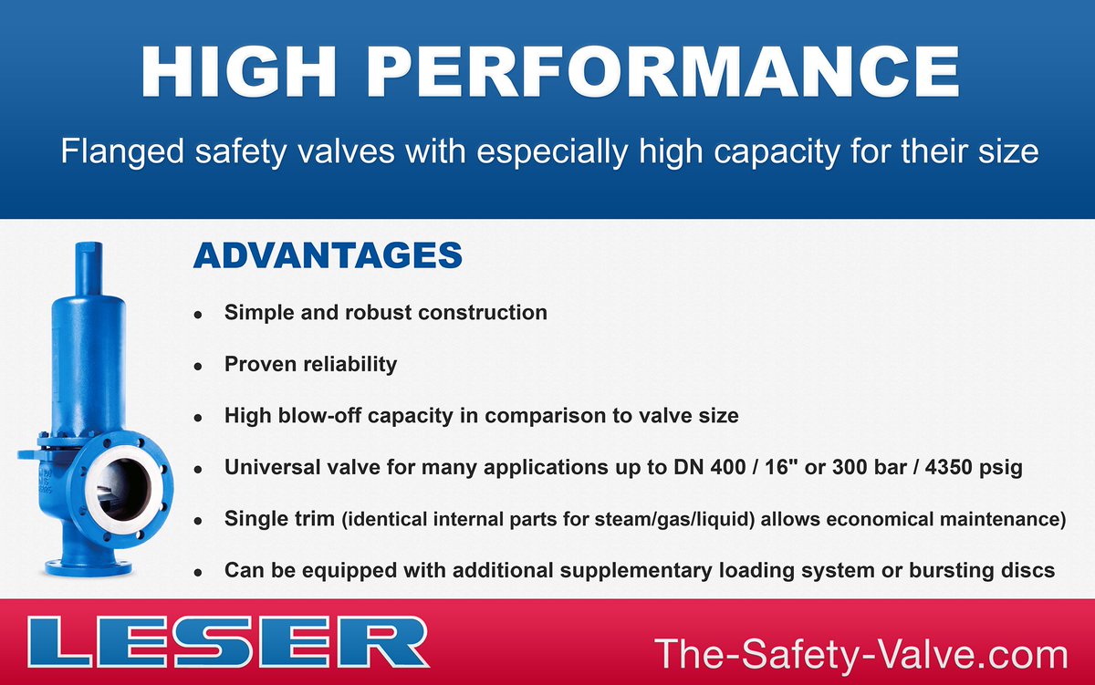 Leser_UK's tweet photo. LESER High Performance Safety Valves: https://t.co/g7Ue0TPnFp
#SafetyValves #ReliefValves #HighPerformance #LESER #LESERUK https://t.co/VazaGb6sJV