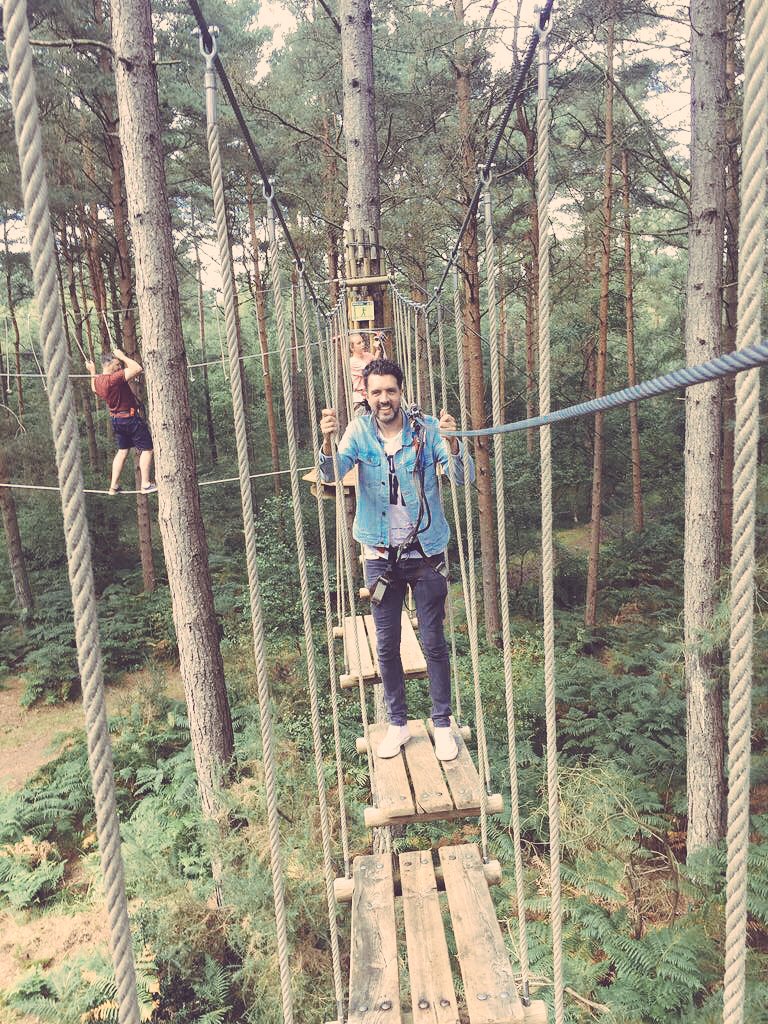 dc_positive's tweet photo. Throwback to @PositiveLendUK #PositiveParty casually hanging around in some trees @GoApeTribe #Throwback #BestDay #DontLikeHights https://t.co/rcbndY4l8J