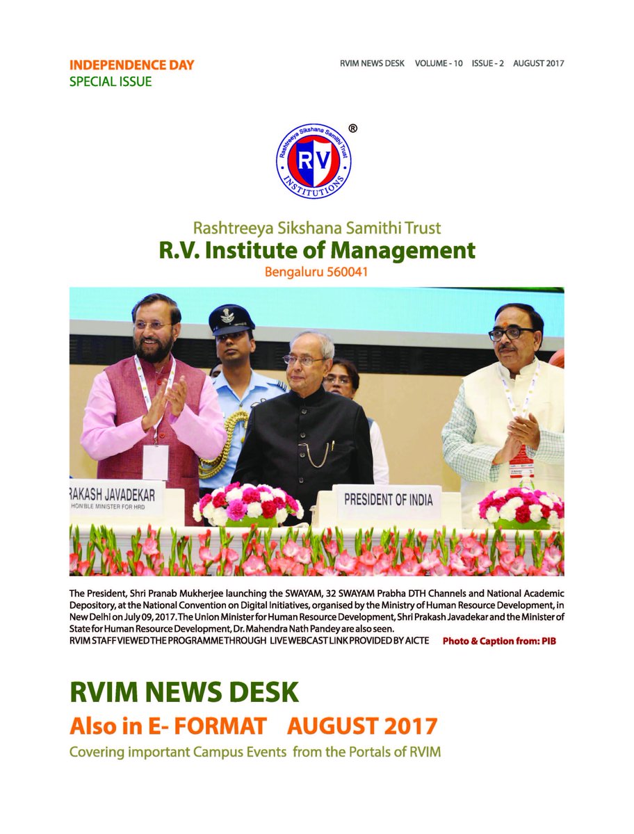 RvimNews's tweet photo. Campus News on RVIM NEWS DESK August 2017

To access click on link- https://t.co/jJAzvPAMYh https://t.co/cRniW27lL8