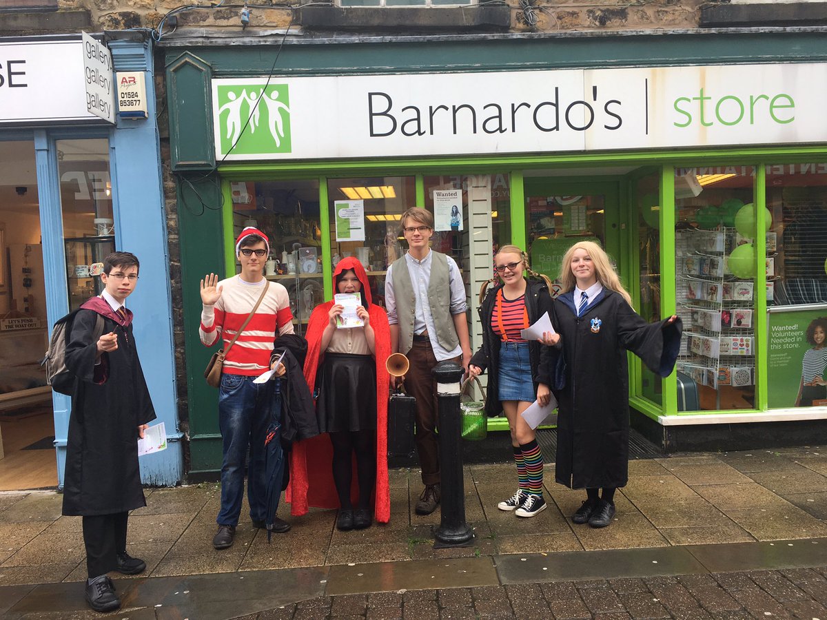 inspiramilliep's tweet photo. character walk through lancaster to raise awareness for barnardos until 3 today! go down to see how amazing they look #NCSnorthwest #ncs https://t.co/ifJGDzruhb