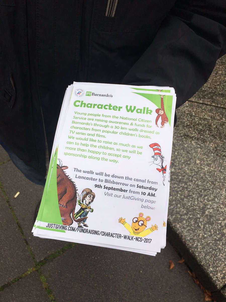 inspiramilliep's tweet photo. character walk through lancaster to raise awareness for barnardos until 3 today! go down to see how amazing they look #NCSnorthwest #ncs https://t.co/ifJGDzruhb
