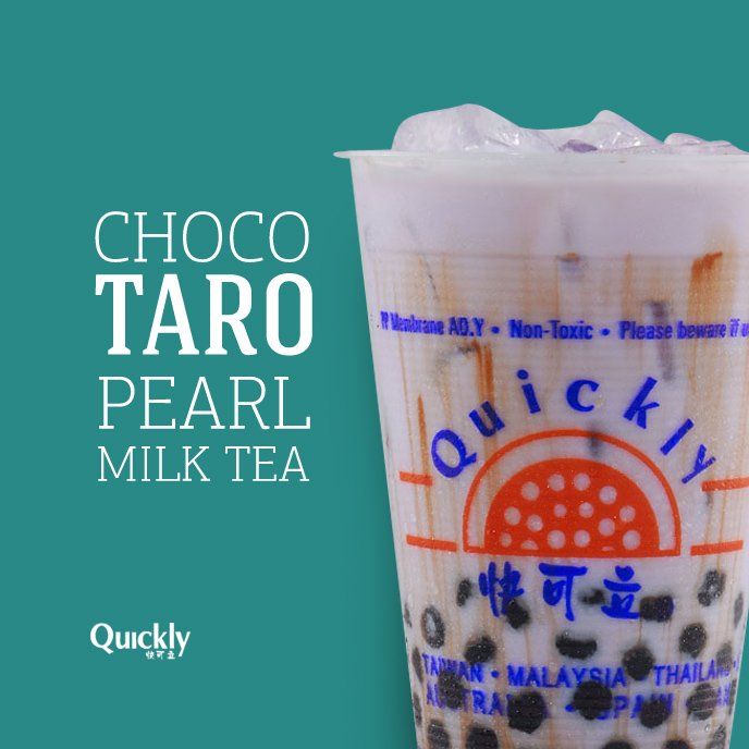 quickly_sby's tweet photo. Nobody can say no to Choco Taro Mint Pearl Milk, it’s a great combo to sweeten your day. https://t.co/kJetfE6zgv