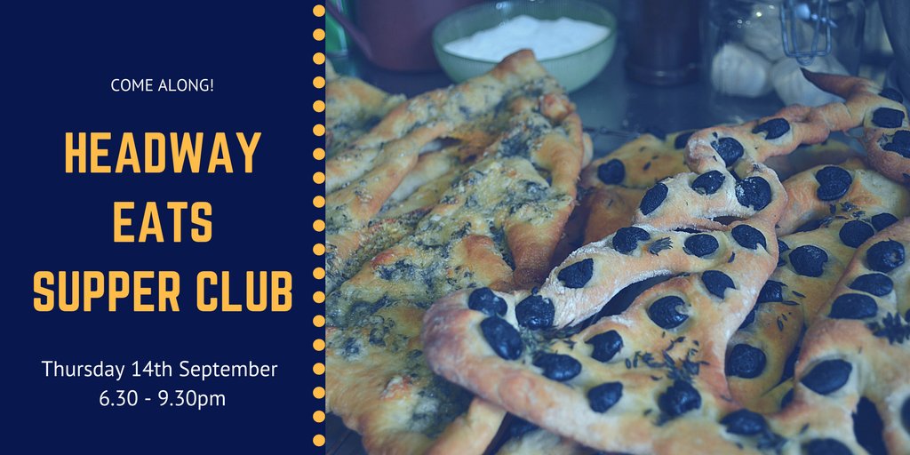 HeadwayELondon's tweet photo. It's two weeks until our next Headway EATS #supperclub! Book your ticket here: https://t.co/PfglgtBh9h #hackney #UFF2017 #homemade #Foodie https://t.co/o3y6tnSKjP