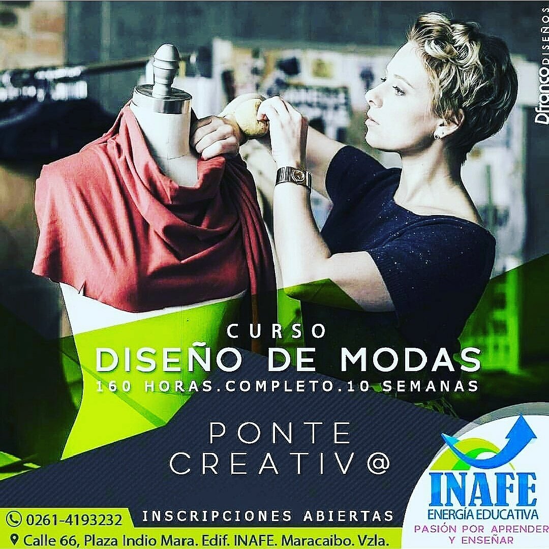 Inafecursos's tweet photo. ¿ Quieres ser Diseñadora ? Te esperamos en la sede de #inafecursos para cambiar tu vida https://t.co/70KMj23v1P