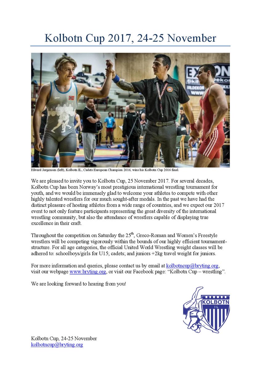 One of our top athletes, Sofia Aak, is going to the #CadetsWorldChampionships in #Athens #Greece next week!She'll also be at #KolbotnCup2017