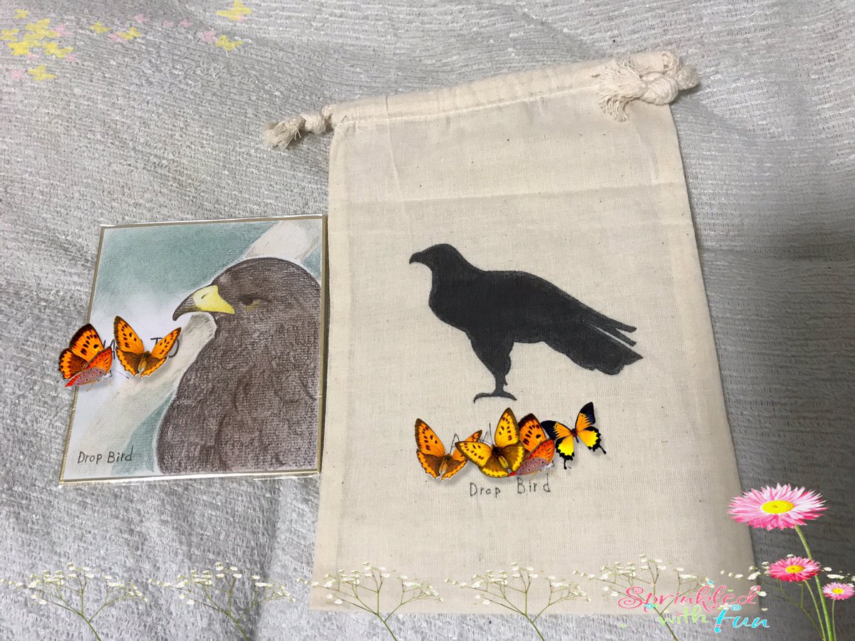 haya_chon's tweet photo. #dropbird かえでさんから、色紙&巾着が届きました😊
色紙は可愛く💕巾着はカッコよく✨描いていただき、めっちゃうれし〜🎶
ありがとうございました😄✨ https://t.co/YwqzZL9KJR