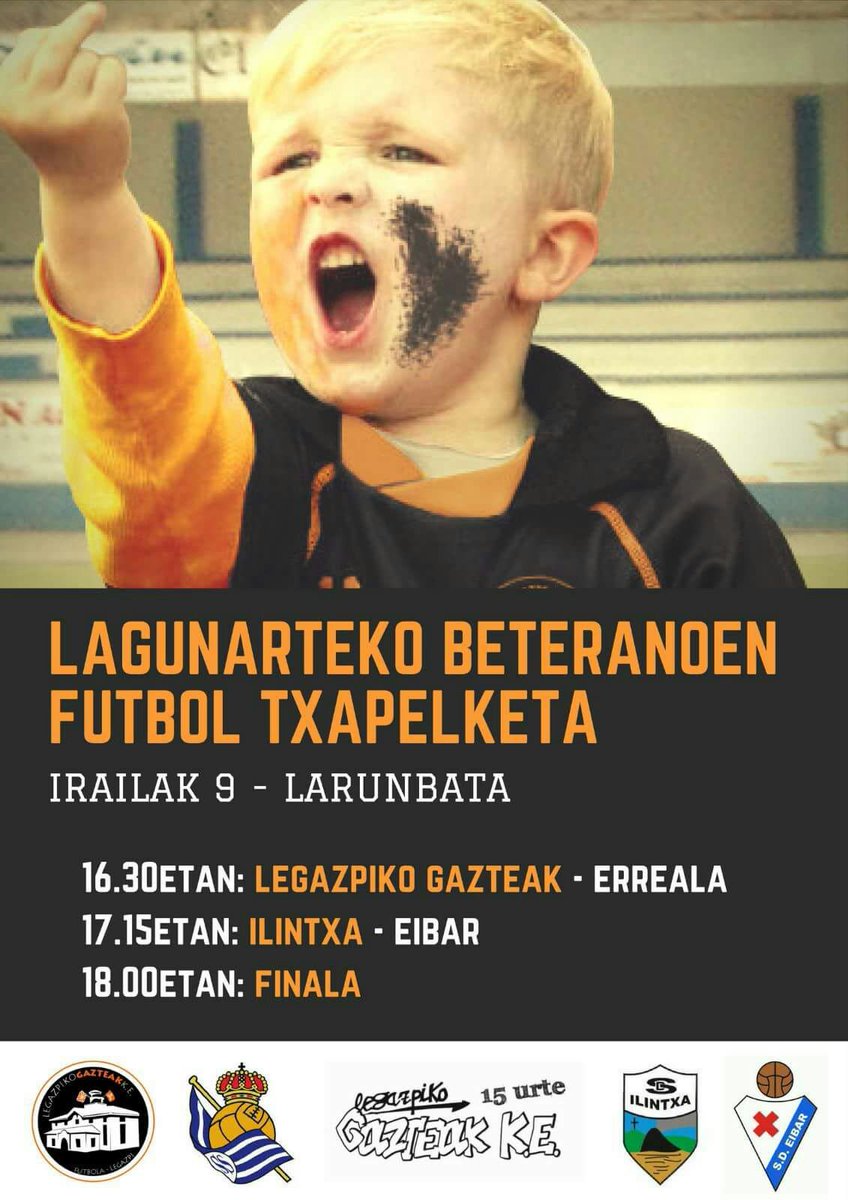 f7legazpi's tweet photo. Legazpiko Gazteaken 15. urteurrena dela eta, lagunarteko partidak antolatu ditugu!! https://t.co/LbDgoFBpbe