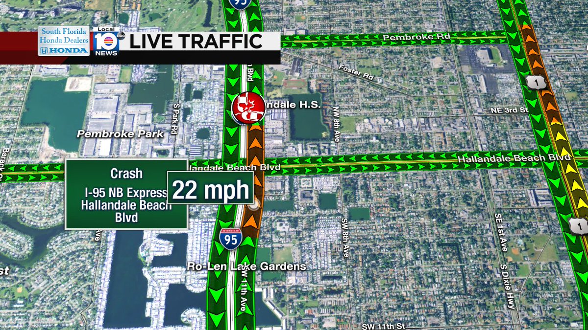 Crash on I-95 NB Express at Hallandale Beach Blvd #traffic https://t.co/dvytQ1H5UD