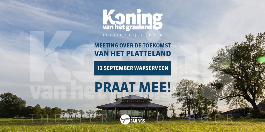 Praat mee in #wapserveen  op 12 september over de toekomst van het platteland <a href="/PIER21theater/">Pier21</a>  <a href="/CelebratingDvrs/">CelebratingDiversity</a>  ow.ly/gxmk30eO8tH