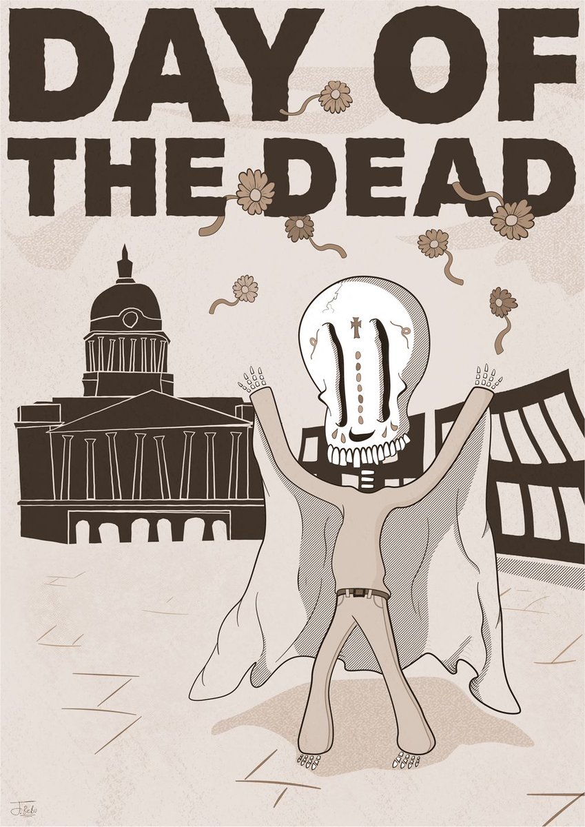 BebuCreativeLtd's tweet photo. Day of the Dead comes to #Nottingham so why not make a #Poster 
#Posterdesign #Illustration #Artwork #CleanLayout #GraphicDesign https://t.co/XXV1TdXGB9