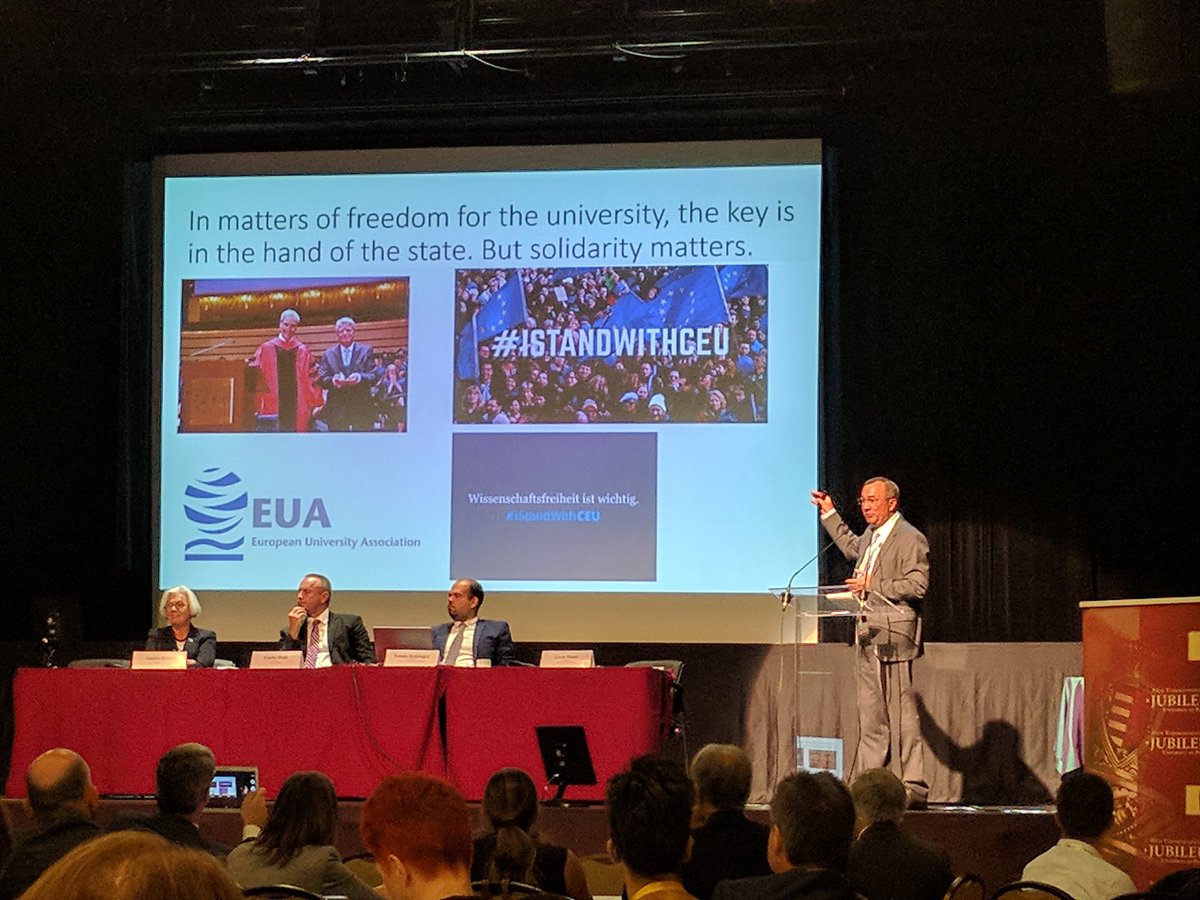 RokPrim's tweet photo. Liviu Matei, provost of @ceuhungary: In our case, solidarity worked- There would be no further discussions without the external pressure https://t.co/E4tSHwNKth