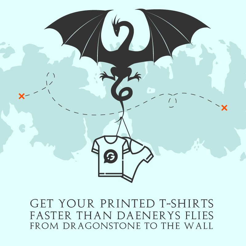 GarmentPrinting's tweet image. We'll get your order back to you in 24 hours and we don't need a dragon to do so. 
garmentprinting.co.uk/printing-servi… 
#GameOfThrones #expressprinting