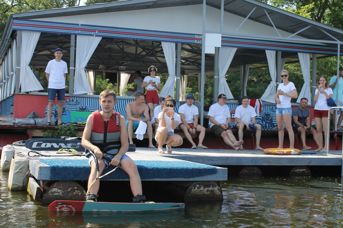 HelpCrunchCom's tweet photo. Work hard, party harder! Lust for speed is greater than ever😎 HelpCrunch Water Party 2017 #devslife #team #devs #party #helpcrunch https://t.co/ME6DE1jCDE