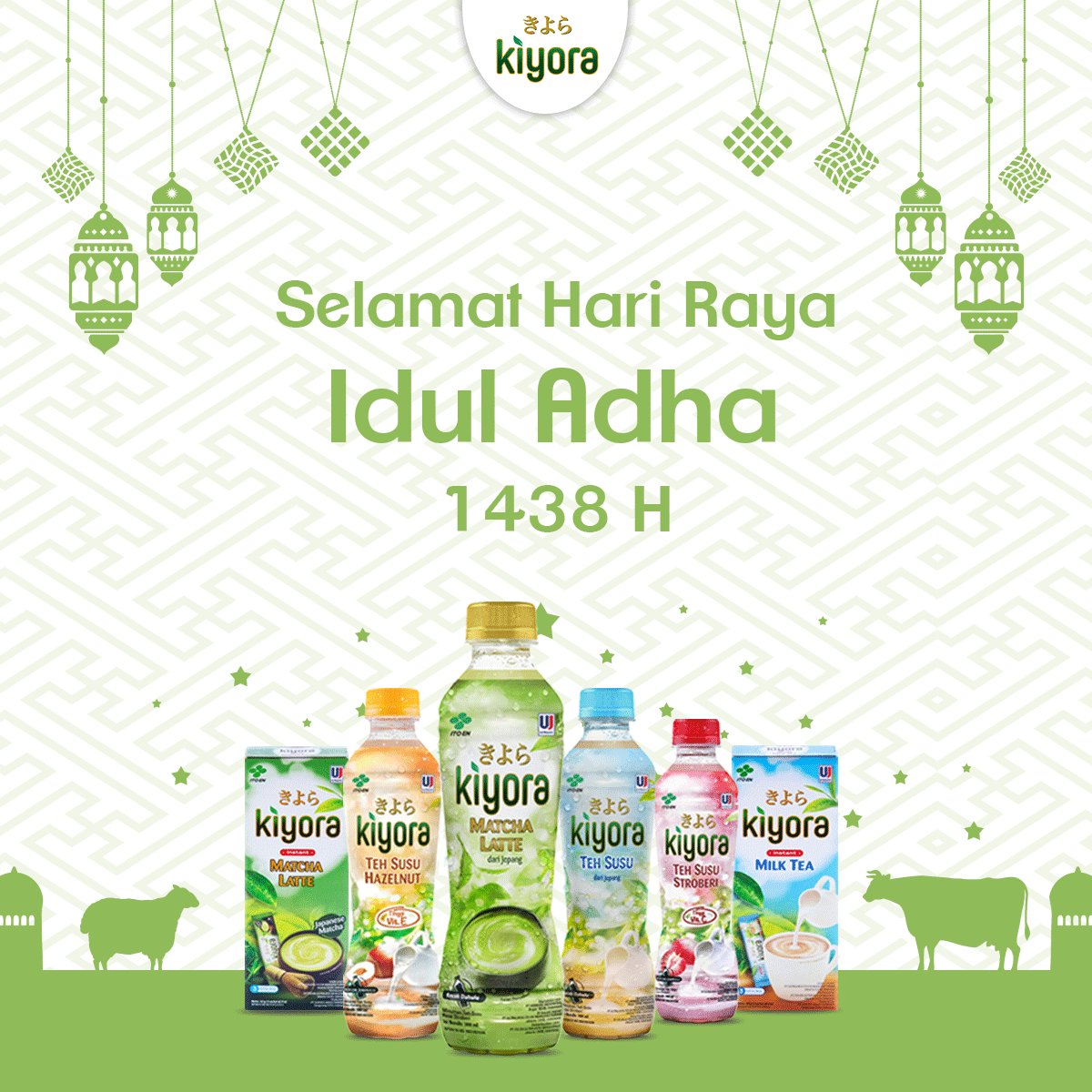 Kiyora mengucapkan Selamat Hari Raya Idul Adha! Mari rayakan kebersaaman dlm merayakan Idul Adha dgn Kiyora. Varian favorit kamu apa nih?