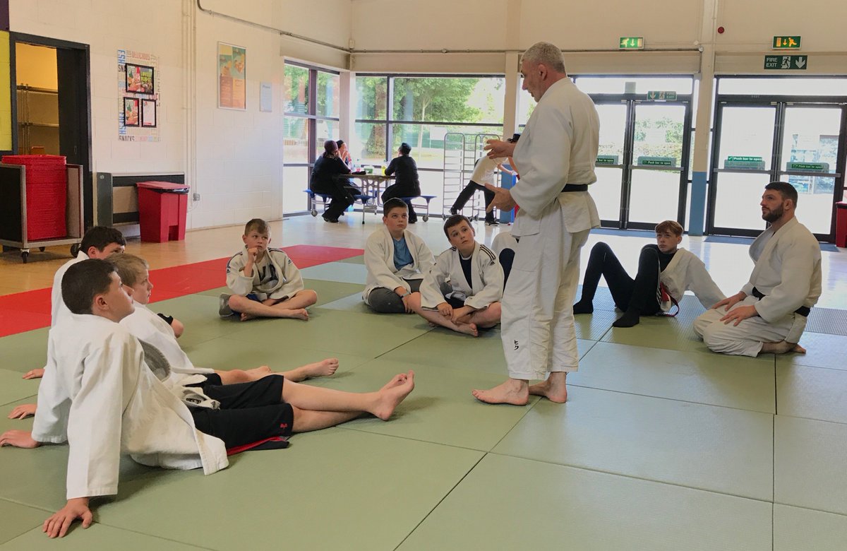 TargetedSupport's tweet photo. Jim introducing the first judo throw to our new S1 Judo Group. Successful Starters. Josh and Kai mentoring. #targetedsupport #fightingchance https://t.co/zwEhGBCFYt
