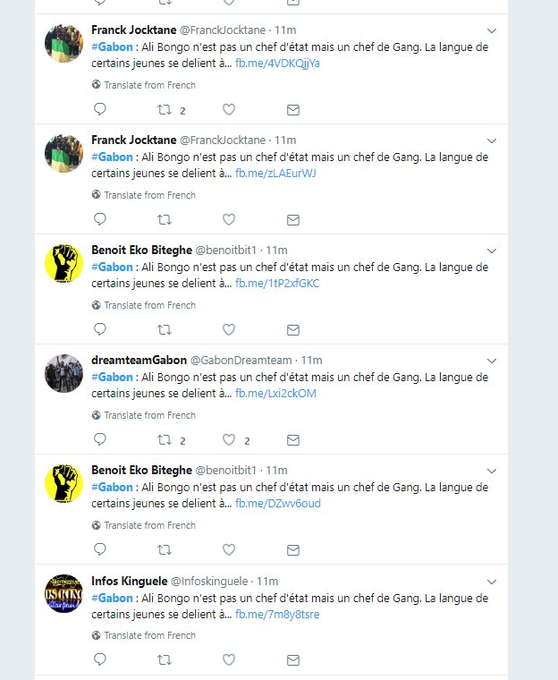 Le #Gabon ne serait pas le Gabon sans les #TrollsDuGabon financés par Ping et ses sbires... le problème : ils ne savent pas travailler...