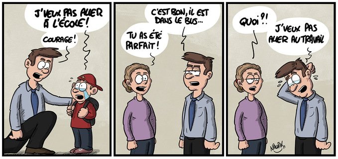 MngrImpertinent's tweet photo. [Scène d'entreprise] La rentrée, une épreuve difficile pour tout le monde... https://t.co/TrSbJaWqns