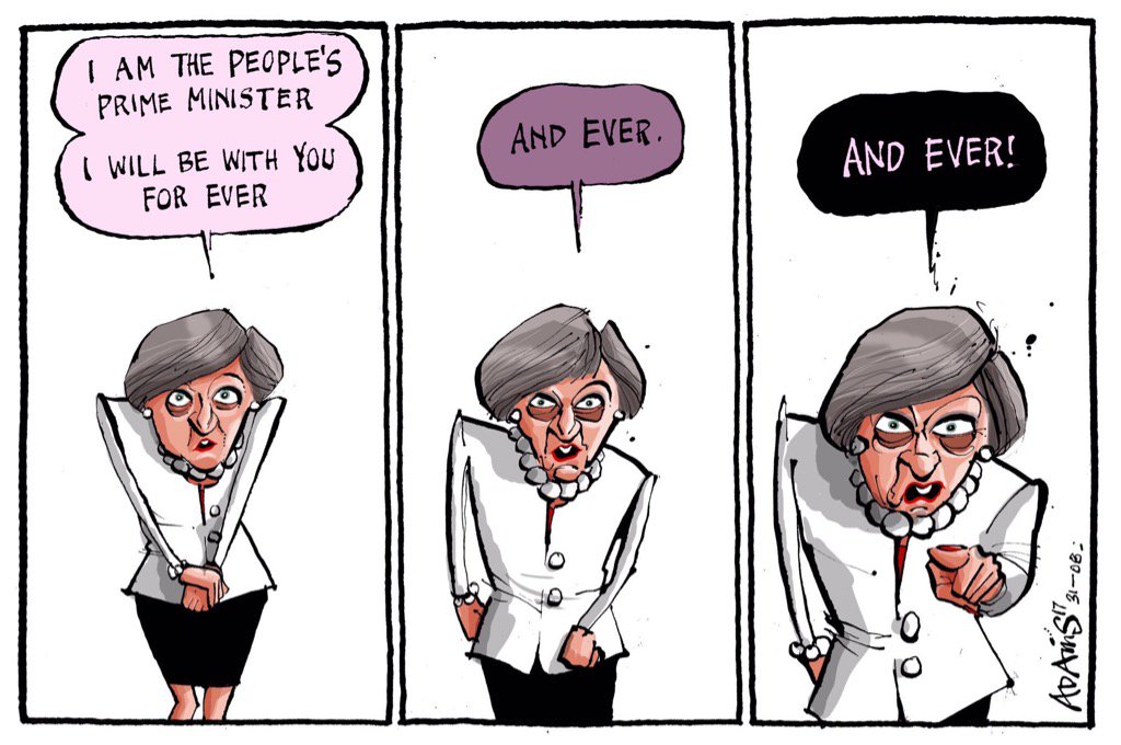 Cartoon4sale's tweet photo. Christian Adams on Theresa May intending to fight next general election  – political cartoon gallery in Putney https://t.co/DnRQiI8Rq4