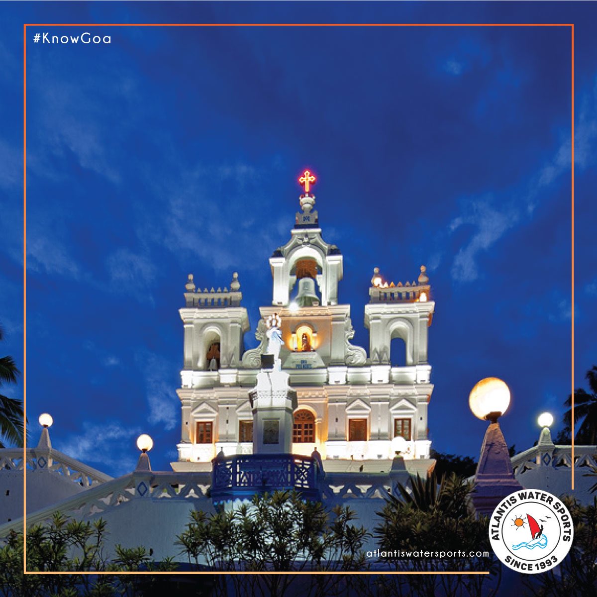 WatersportsGoa's tweet photo. Goa offers you various glimpses of the years gone by. Can you name this historical church? 
#KnowGoa #AtlantisWaterSports https://t.co/gesAU1FG2e