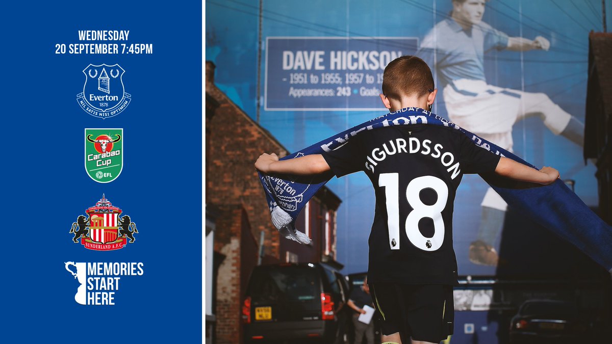 🎫 | Tickets for our <a href="/Carabao_Cup/">Carabao Cup</a> third round tie at home to <a href="/SunderlandAFC/">Sunderland AFC</a> are now on sale to STHs.

➡️ tickets.evertonfc.com