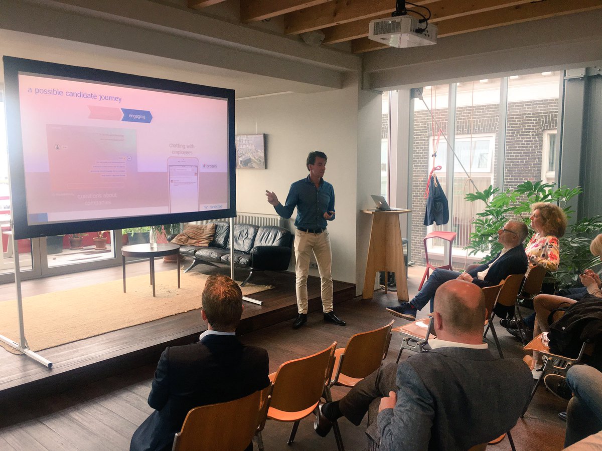 Florian from #randstadfund on candidate journey #hrtechtank #hrtech in Amsterdam