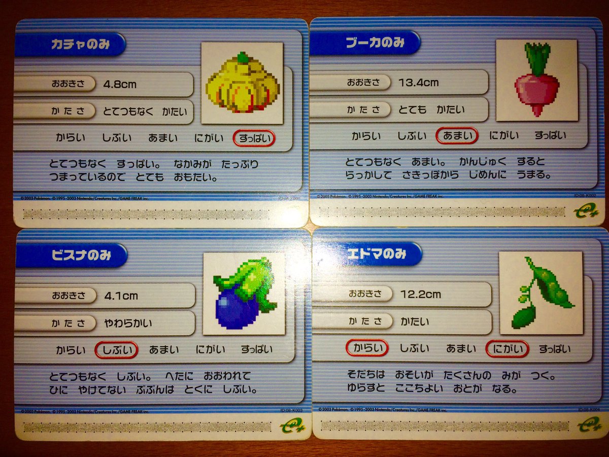 Kenzen ポケモン復帰 Twitterissa ポケモンバトルカードe の木の実カード ルビサファ限定だけど ナゾの実がカードeリーダーでスキャンしたカードの木の実に変化する 部屋を片付ける度に懐かしいもの見つけてしまうので全然 掃除が捗らない ﾟ ﾟ 笑