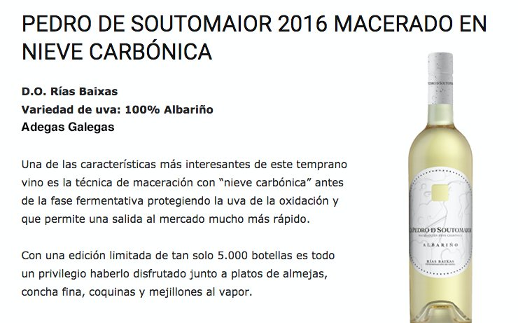 AdegasGalegas's tweet photo. ¿Has probado nuestro #albariño D. Pedro Neve? ¡Hazlo con un buen plato de #marisco como recomiendan en #solwines! #adegasgalegas https://t.co/UbmIL0bXna