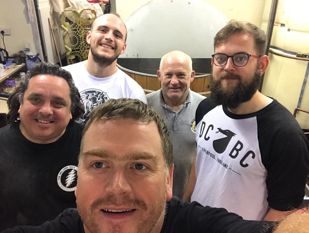 DeadCraftyBeer's tweet photo. That's @MelwoodBeerCo done, now onto @AdHopBrewing #doublebrewday #brewery #brew #brewing #tea#teamwork #Liverpool https://t.co/NpK5cmWp1W