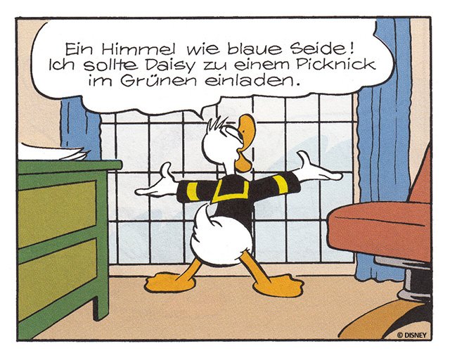 LTB_Entenhausen's tweet photo. Das solltest du unbedingt tun, #DonaldDuck! Da wird sich #DaisyDuck freuen! #issdraussentag #essen #Entenhausen #LustigesTaschenbuch #LTB https://t.co/CFzoM6Fumm