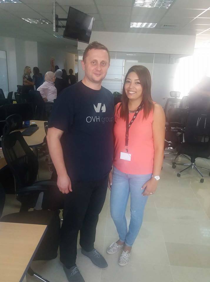 _Khawla_Rezgui_'s tweet photo. With our Big Boss @olesovhcom Welcome to #OVHTN https://t.co/2cTCZvicWM