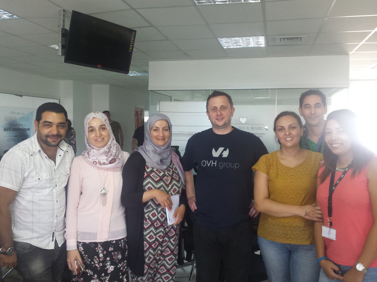 _Khawla_Rezgui_'s tweet photo. With our Big Boss @olesovhcom Welcome to #OVHTN https://t.co/2cTCZvicWM