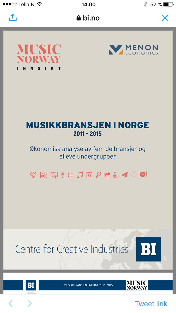 abgran's tweet photo. Her er den nye musikkrapporten til @BI_CCI for @MusicNorwayNO. @Oyvind88 @EidsvoldT @Menon https://t.co/xR0PXoFvLh https://t.co/YHGteqCox1