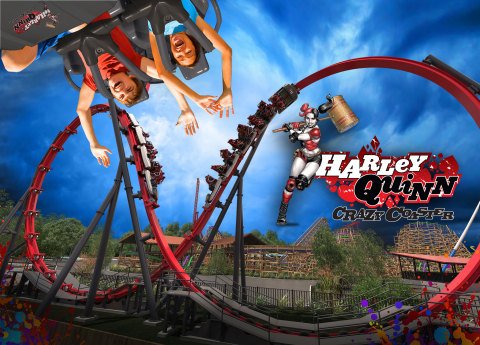 Park_Journey's tweet photo. Harley Quinn's Crazy Coaster to debut at @sixflagsDK in 2018. #SixFlags2018 https://t.co/WZxOm4betp https://t.co/ZcJB3Oo5s0
