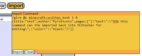 Mcstacker You Can Import Summon Entitydata Give Setblock Fill Commands Into T Co Chyigrxka9 Read About It Here T Co Rweztvzv0z T Co Us2x2t6onk