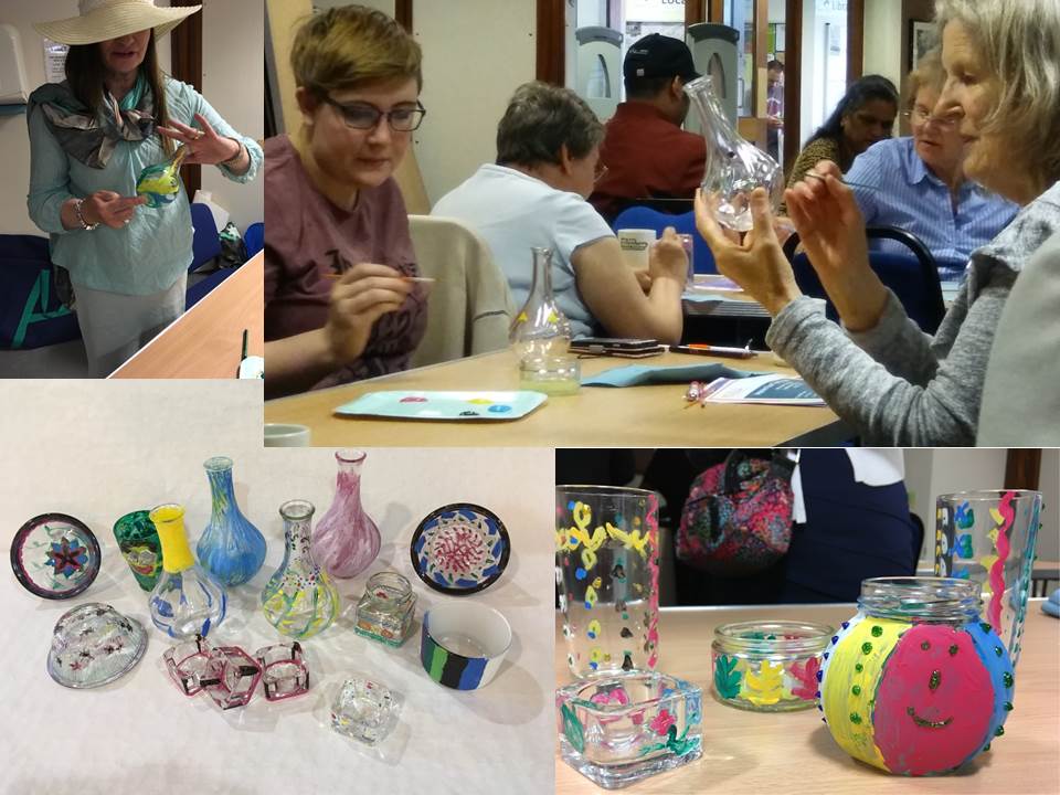 weacoventry's tweet photo. Participants shared: “The glass painting is an interesting way to express yourself and very relaxing too. Good to meet new people." #biglf https://t.co/xzP0ka2nwO