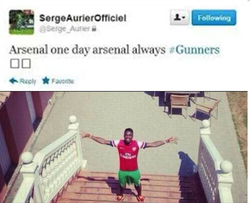 paddypower's tweet photo. Serge Aurier signs for Spurs. He once tweeted this. All the best. https://t.co/DSCKukst4Z