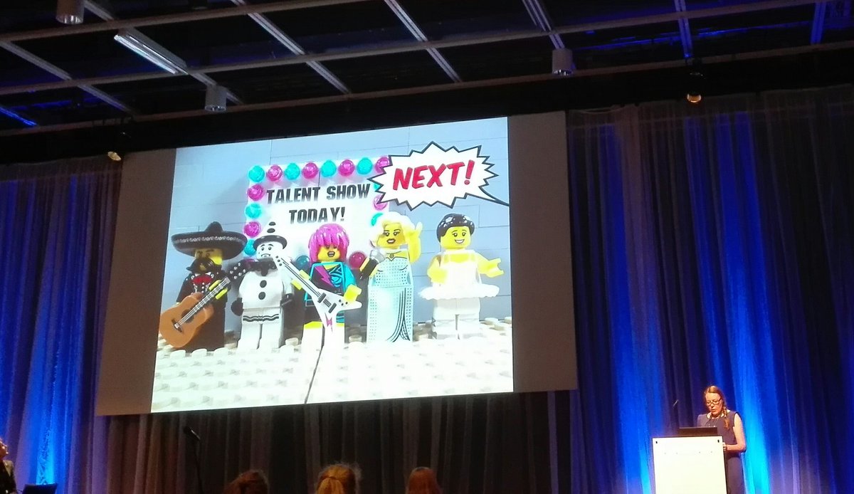tmheino's tweet photo. #amee2017 #10G4 Claire MacRae pointing out the importance of recognising! What type of recognition is most valued? the Lego Figures✌ 😄 https://t.co/RP7iN1sQRS