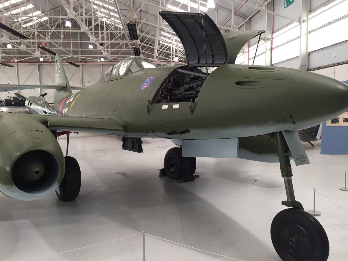 LondonAD1's tweet photo. Another recent @RAFMUSEUM transferee: the Me262 now @RAFMUSEUM Cosford https://t.co/20EiXtK8Bp