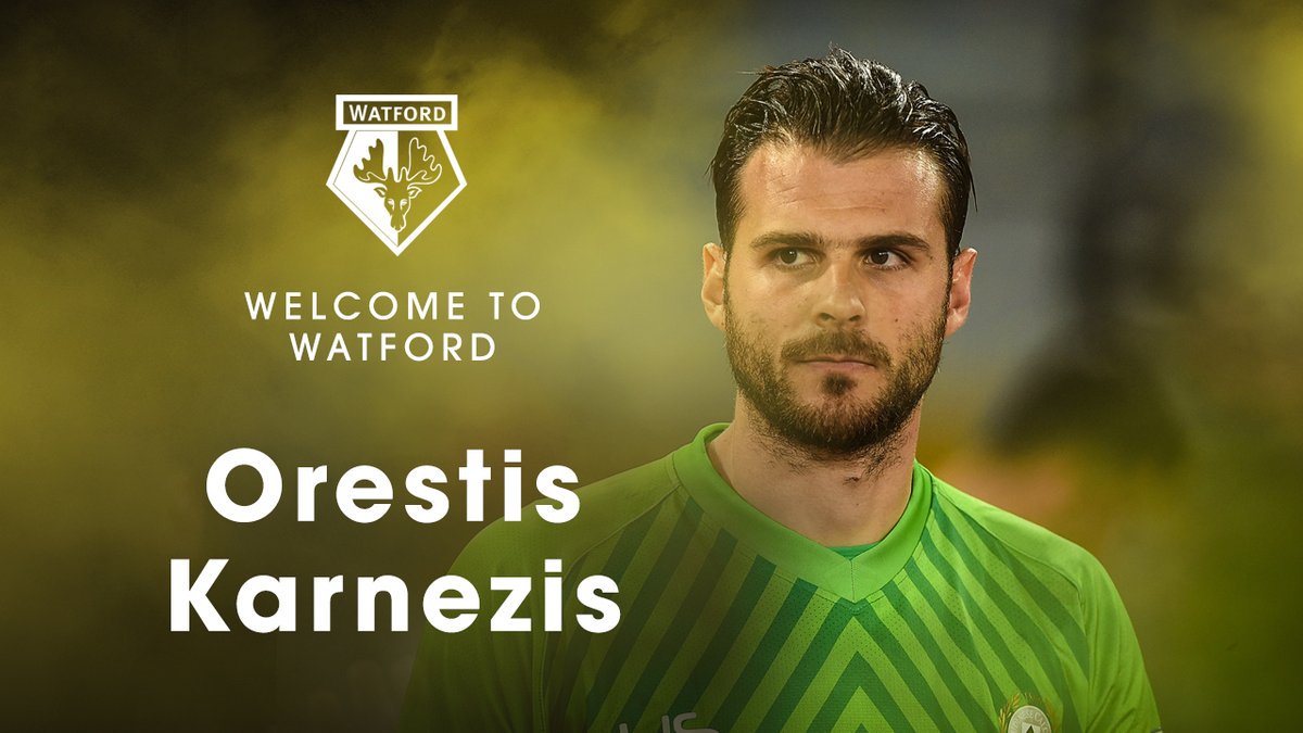 wahs_official's tweet photo. Watford confirm signing of goalkeeper Orestis Karnezis on a season-long loan #watfordfc https://t.co/Whd2wNaMjL