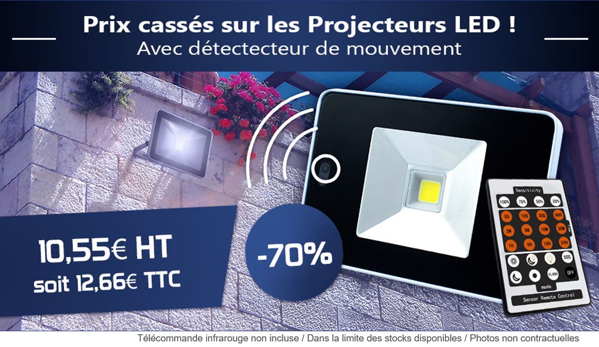 DELILED34's tweet photo. [PROMO] Petits prix sur les #projecteurs #LED avec détecteur de mouvements ! https://t.co/R3G0OslIIt https://t.co/loIMg5yVyM