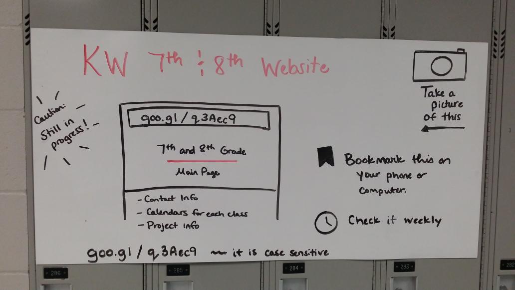 We had a great open house last night! In case you missed it, check out our 7th &amp; 8th grade website. Bookmark it!