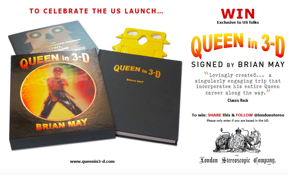 londonstereo's tweet photo. To celebrate the launch of #Queenin3D US folks here's one especially for you! #WIN #Queenin3D signed by @DrBrianMay :-) https://t.co/rpubZjYRFZ