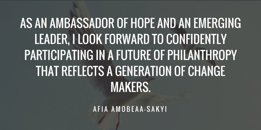 unitedphilforum's tweet image. Afia Amobeaa-Sakyi of @familygiving looks back at #ForumCon17 as a first-time attendee &amp;amp; newbie to #philanthorpy. ow.ly/32DB30eMRly