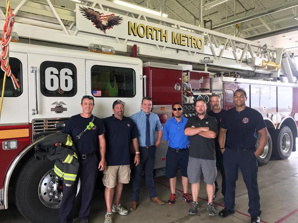 kbhome's tweet photo. #TBT to #KBHomeDenver saying a big THANK YOU to the brave firemen π that protect our π‘ & π ones. #60ActsOfKindness https://t.co/toQSbuJW8F